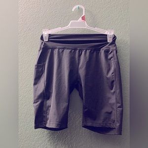Black spandex biker shorts